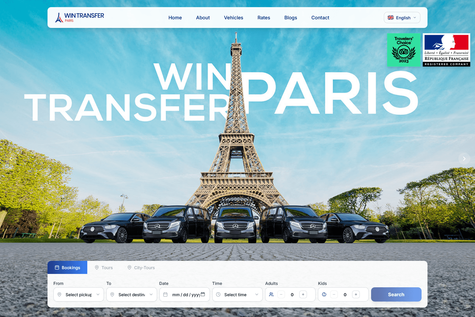Win Transfer Paris website